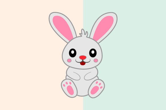 Cute Bunny Easter Illustration (by SNdesign)