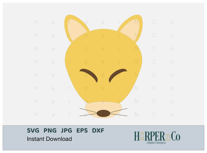 Cute Coyote SVG, PNG, Sleeping Animal (by HarperNCo)
