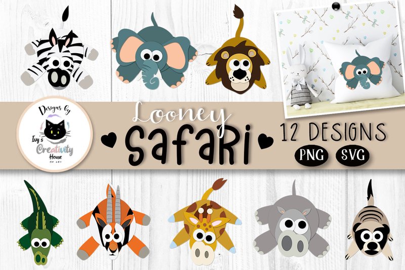 Cute Safari Animal Clipart | Animal SVG (by Ivy\u2019s Creativity House)