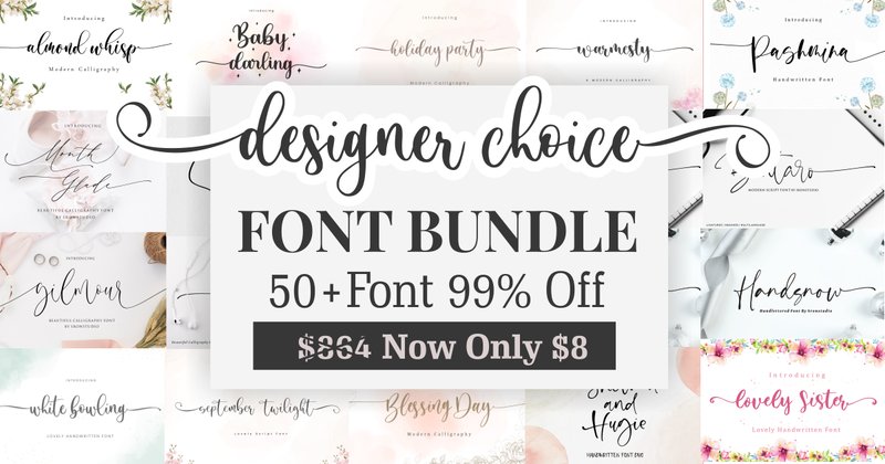 Designer Choice - Font Bundle (by Sronstudio)