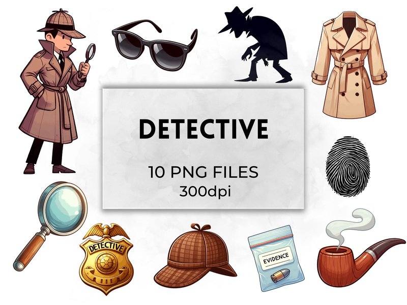 Detective Clipart Investigator Art (by QM_ART)
