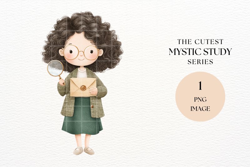 Detective Girl Clipart PNG (by Ikota Design)