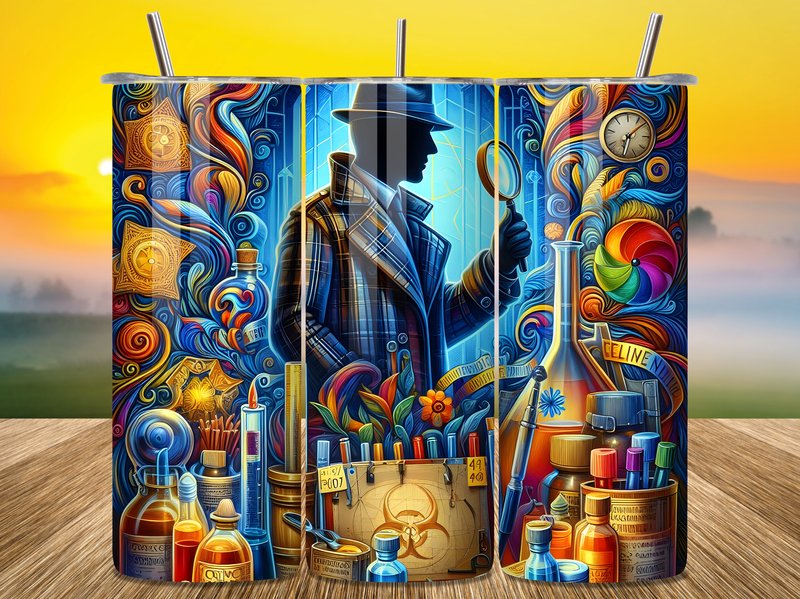 Detective Mystery Lab Tumbler Design (by Lazy Cow)