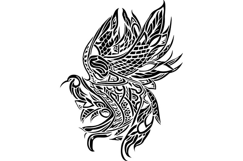 Dove Line Art Tattoo Vector (by Arsa Adjie)