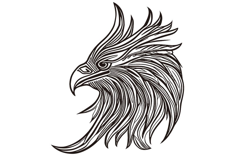 Eagel Head Line Art Tattoo Ornament (by Arief Sapta Adjie II)