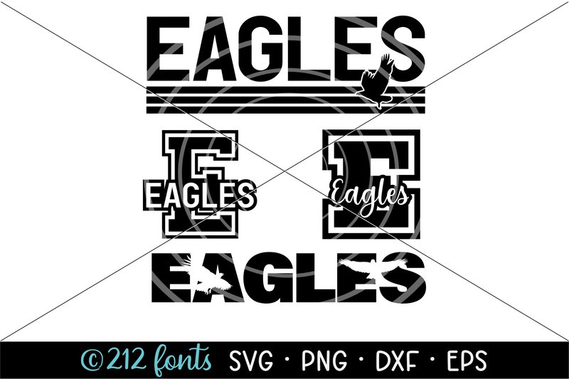 Eagles Mascot School Sports Team SVGs (by 212 Fonts)