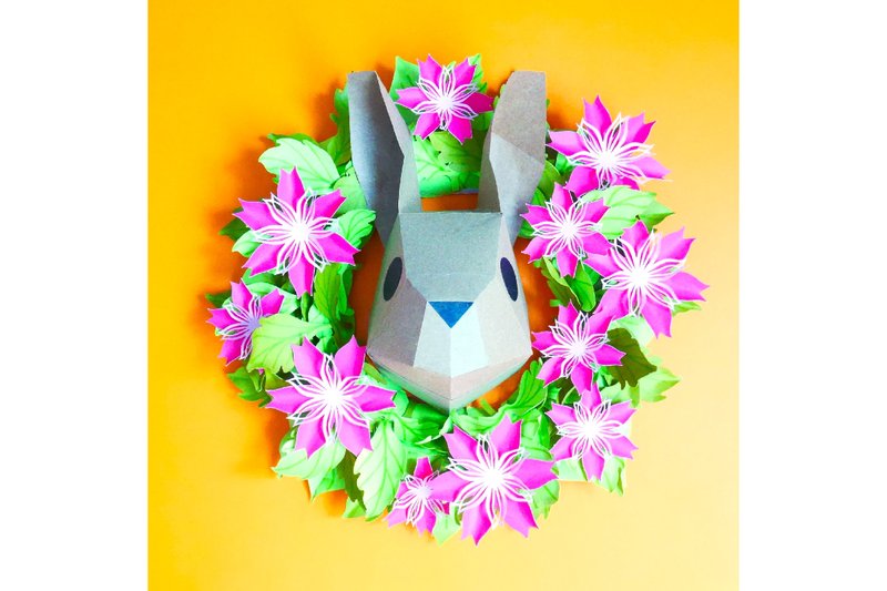 Easter Bunny Wreath (by 3D SVG Crafts)