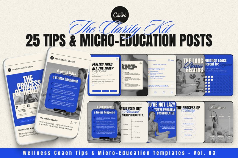 Educational Canva Instagram Templates (by Marketello Studio)
