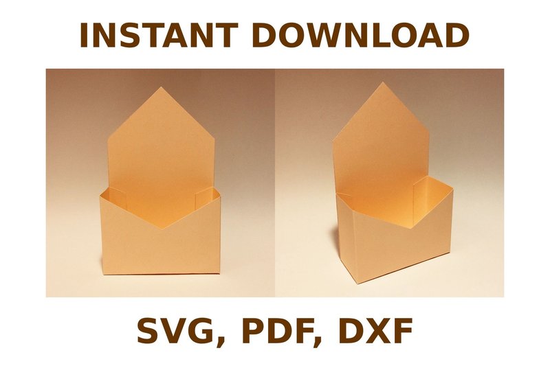 Envelope Flower Box Template (by JustGreatPrintables)