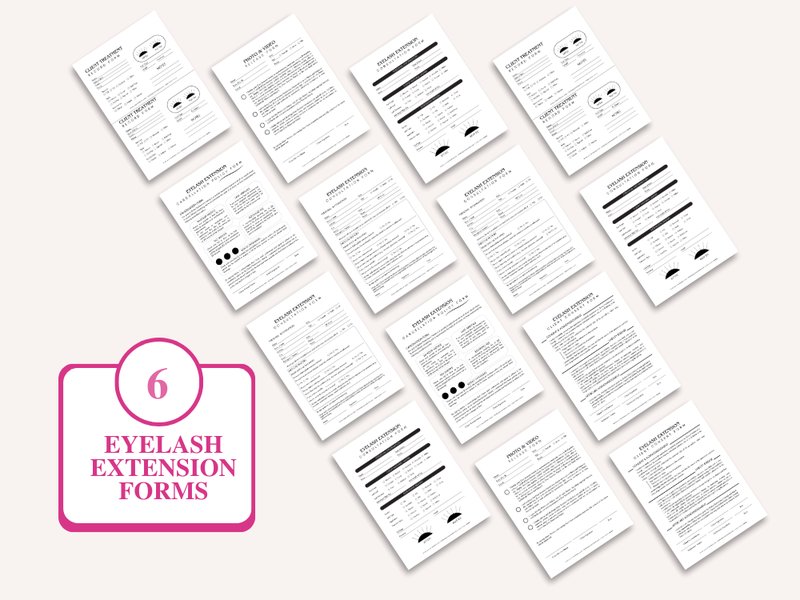 Eyelash Extension Forms - Editable Lash (by Anjali Anjali)