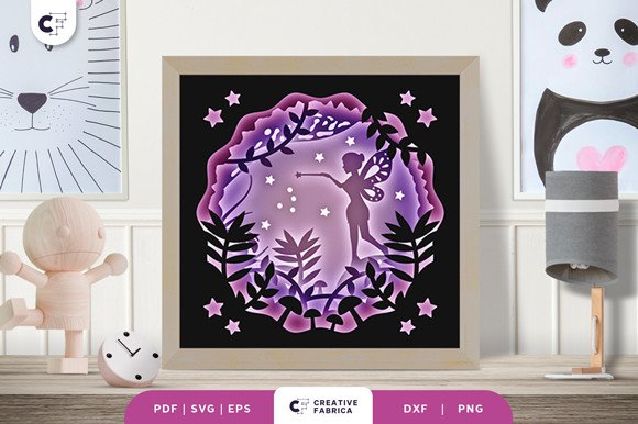 Fairy in the Forest Shadow Box Paper Cut (by 3D SVG Crafts)