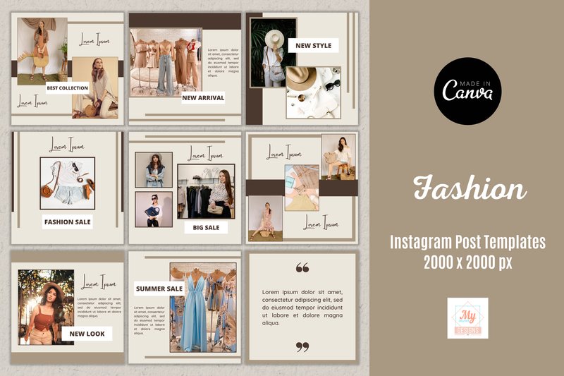 Fashion Instagram Post Templates (by Mycreativee)