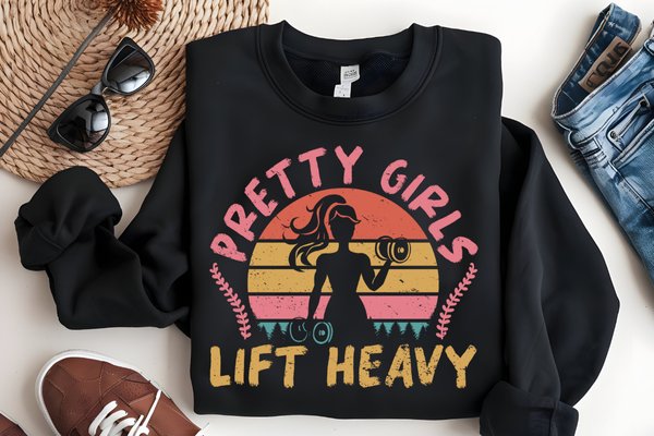 Fitness Gym Pretty Girls Lift Heavy PNG (by PixelCraft25)