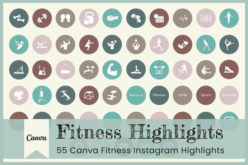 Fitness Highlights Canva Templates (by 3Motional)