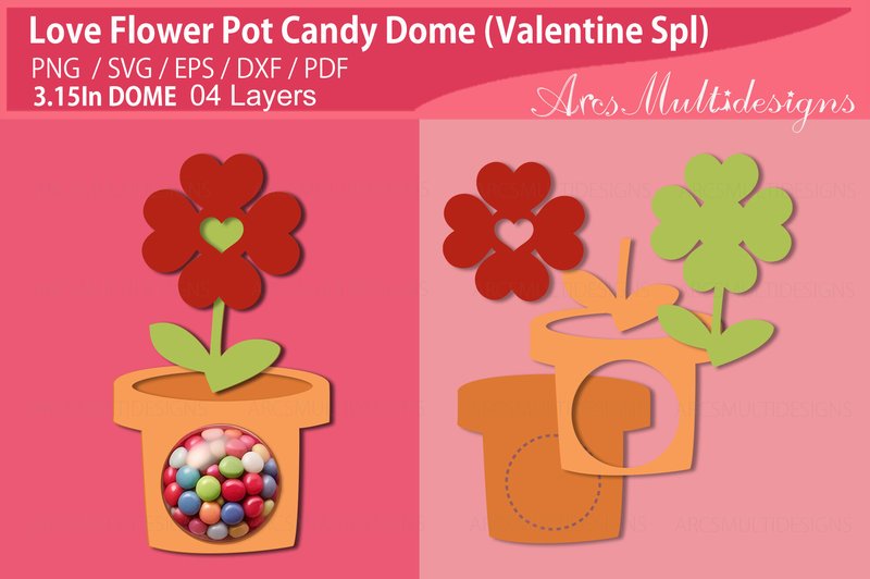 Flower Pot Candy Dome (by Arcs Multidesigns)