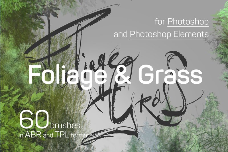 Foliage+Grass+Moss Photoshop Brushes (by Ldarro)