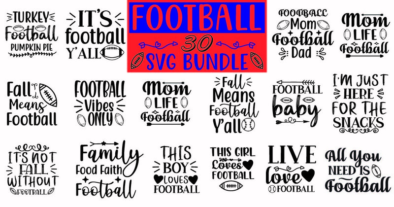 Football SVG Bundle Vol 1 (by Colourful)