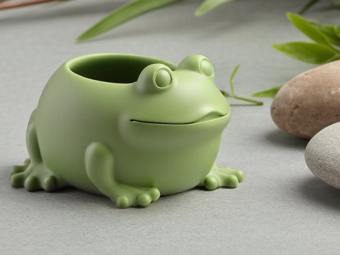Frog Planter STL for 3d Printing (by JuJu Prints Co)