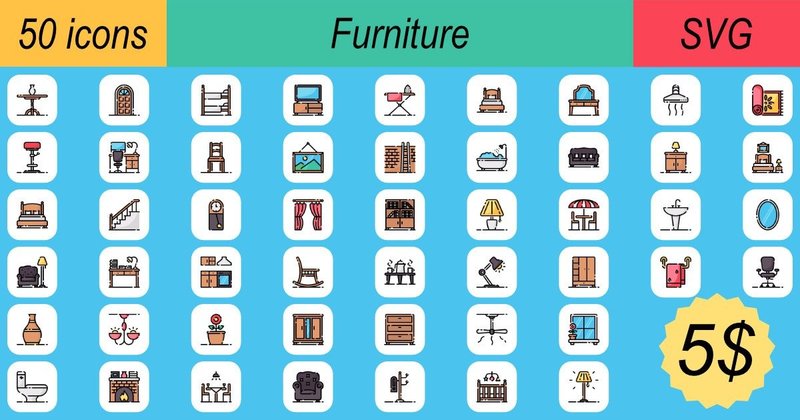 Furniture Icons Bundle (by khld939)