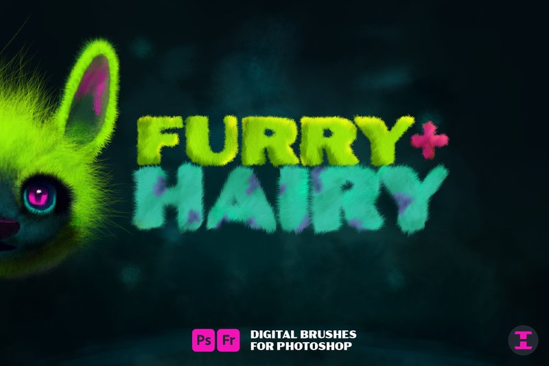 Furry + Hairy Photoshop Brushes (by timhankinsdesign)