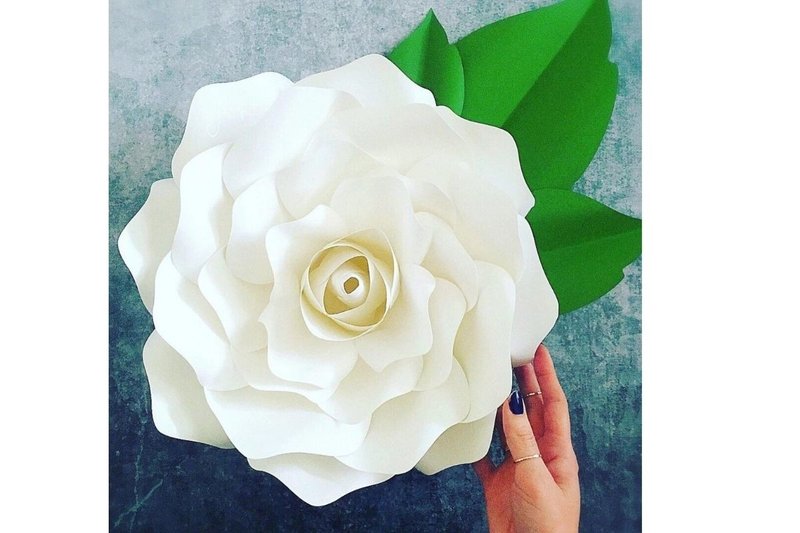Gardenia Rose Giant Paper Flower Templates (by AbbiKirsten)