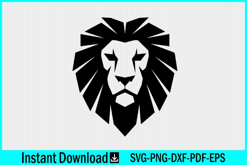 Geometric Lion Head SVG Animal Head SVG (by Craftabledesign)