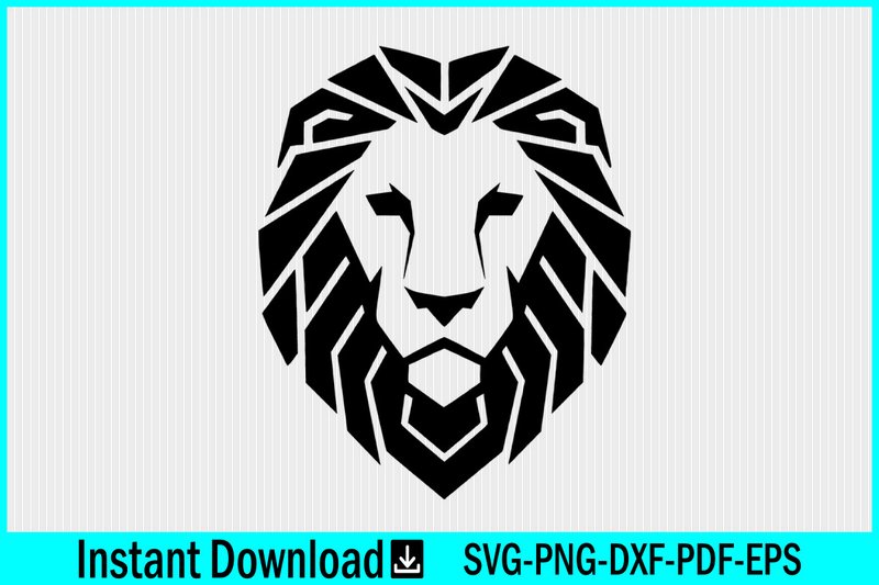 Geometric Lion Head SVG Animal Head SVG (by Craftabledesign)