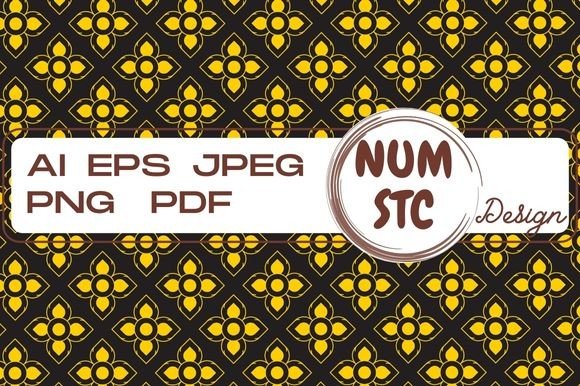 Geometric Thai Gold Black Pattern (by num-STC)