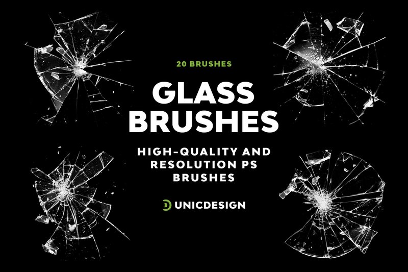 Glass Photoshop Brushes (by UnicDesign)