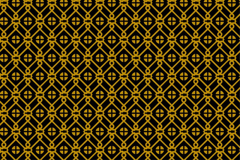 Gold Black Pattern Window Square (by noory.shopper)