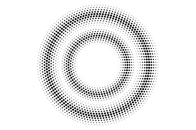 Halftone Circle. Dot Pattern Texture. Re (by ladadikart)