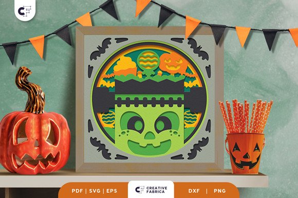 Halloween Candy Bag 3D Paper Cut SVG (by 3D SVG Crafts)