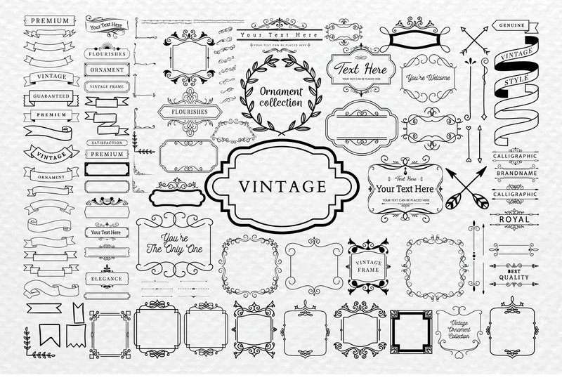 Hand Drawn Frames, Banners & Ribbons (by shahtech50)