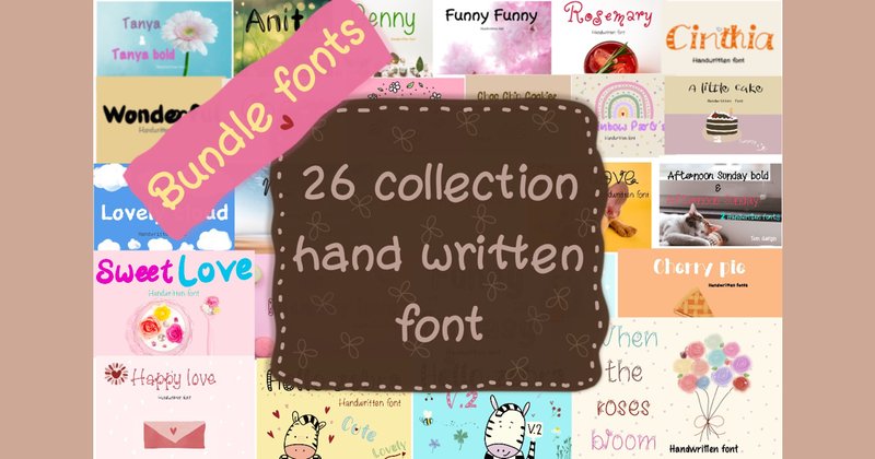 Handwritten Fonts Collection (by Temtemdesign)