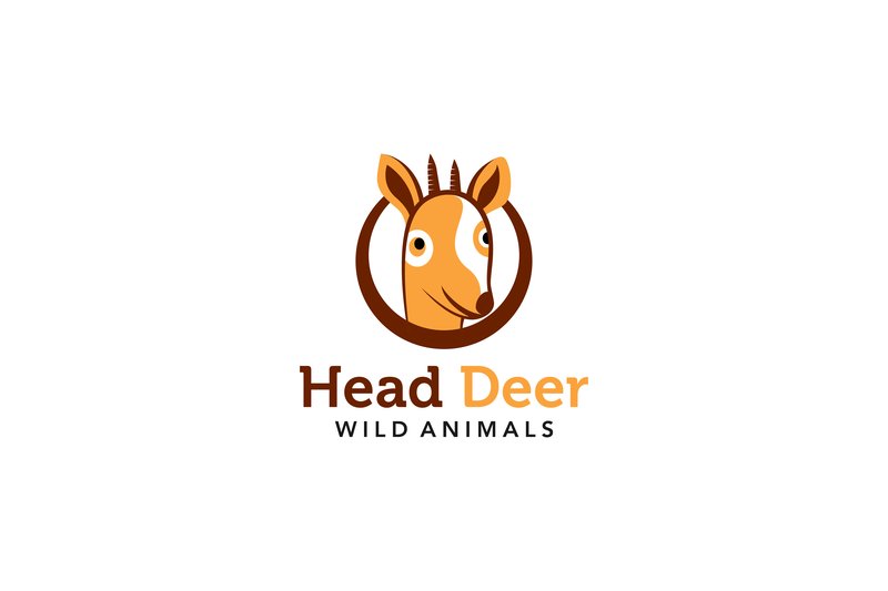 Head Dear Circle Logo (by noory.shopper)