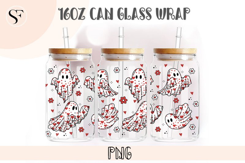 Heart Ghostie Spooky Valentine 16oz PNG (by SoFancy)