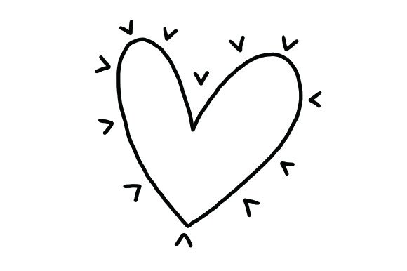 Heart, Minimal, Practice Drawing (by kookkaicartoon)