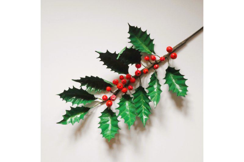 Holly Branch (by 3D SVG Crafts)