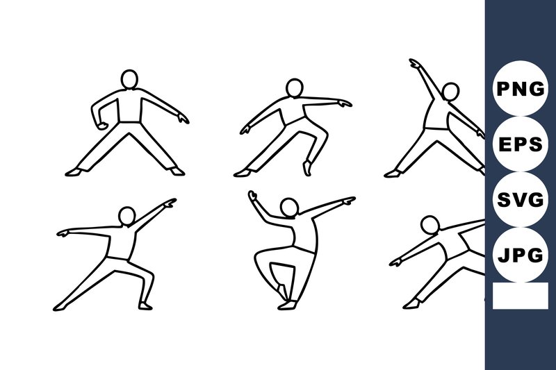 Human Figure Stick Poses in Diverse Acti (by DesignVectx)