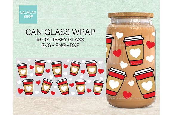 I Need a Coffee 16oz Libbey Glass Wrap (by LalalanShop)