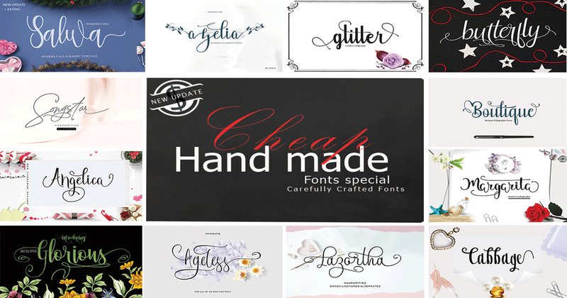 Incredible Handwritten Fonts Bundle (by Rt Creative)