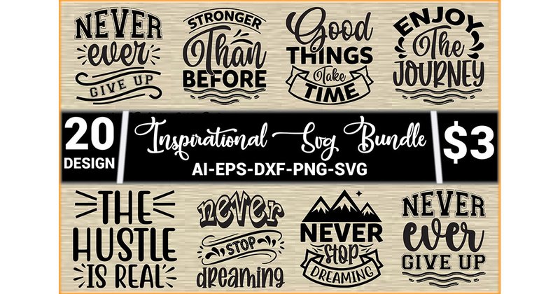 Inspirational SVG Bundle (by creative creator)