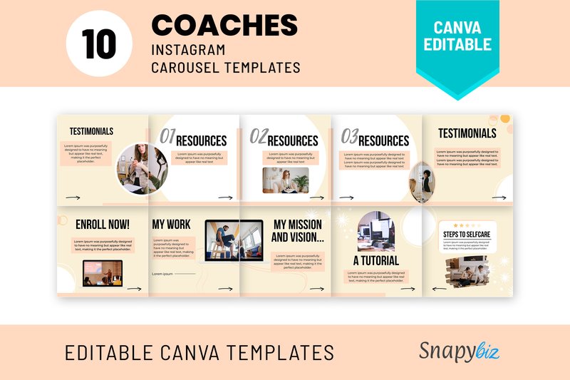 Instagram Carousel Post for Coaches (by SnapyBiz)