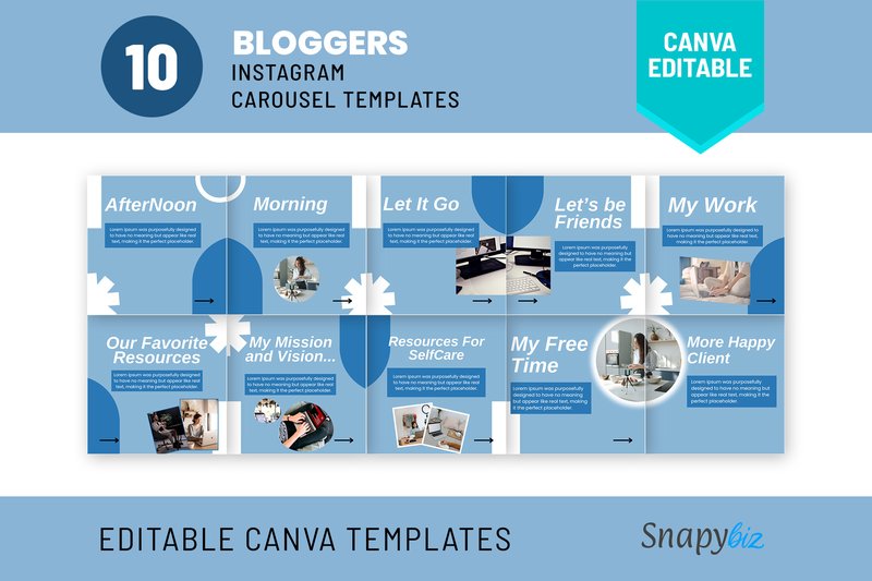 Instagram Carousel Post Template (by SnapyBiz)