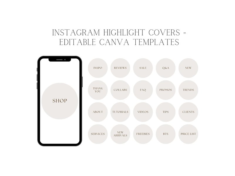 Instagram Highlight Cover Templates (by Business Chic Studio)