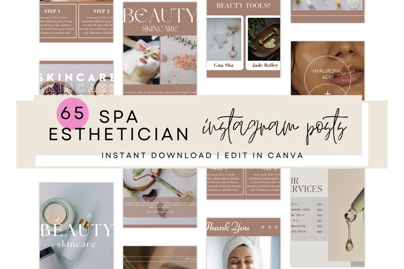 Instagram Post Templates for Salon, Spa (by styledhomesvg)
