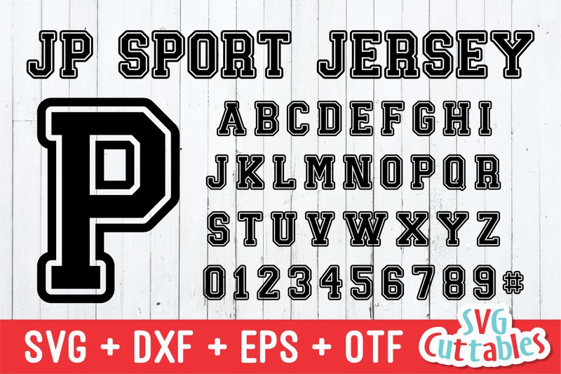 JP Sport Jersey (by SVG Cuttables)