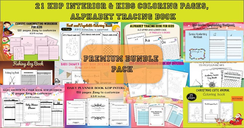 KDP Interior Kids Coloring Pages Bundle (by Blessing's Of Almighty)