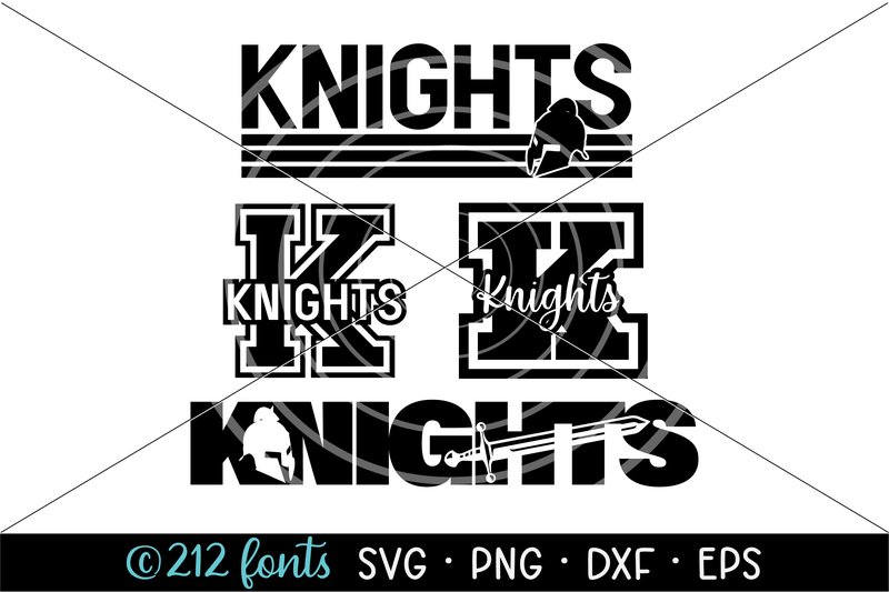 Knights Mascot School Sports Team Bundle (by 212 Fonts)