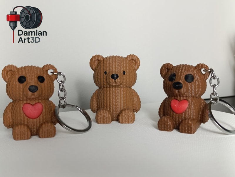 Knitted Teddy Bear Keychain (by Damian Kaszy\u0144ski)